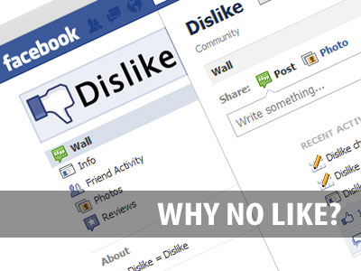 why no like on facebook fan page