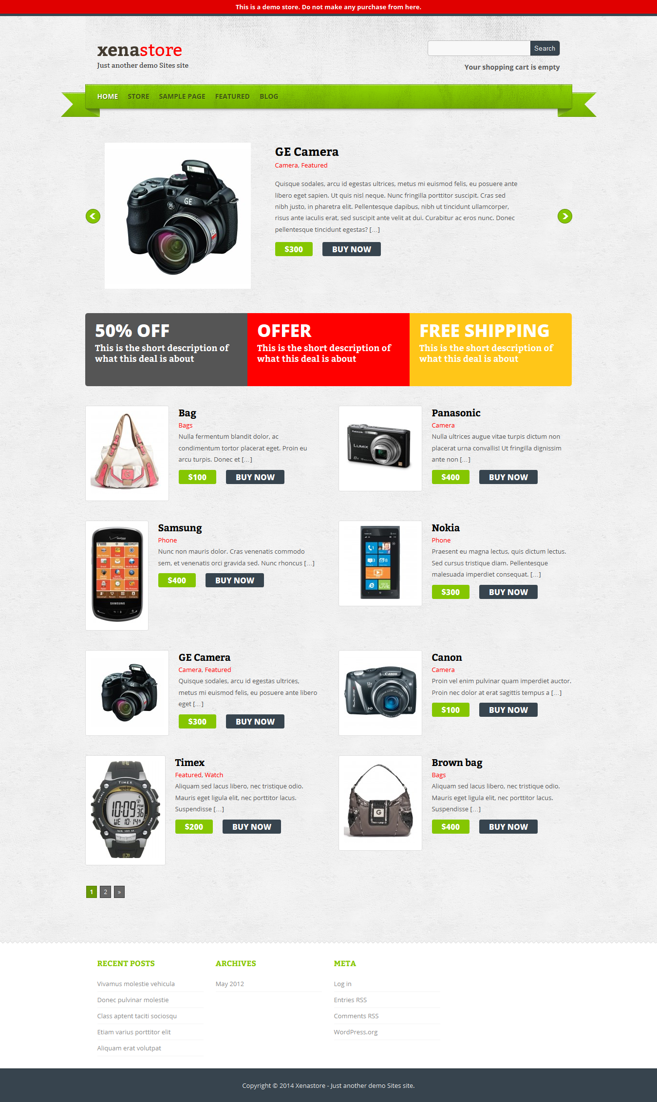 free ecommerce wp theme