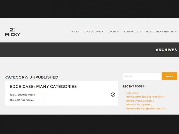 Micky - Responsive WordPress Blogging Theme